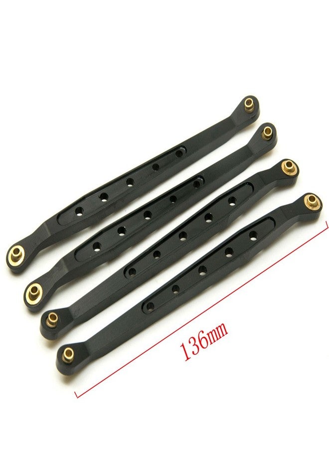 Que-T 8 Pcs Aluminum Linkage Rod Arm Set/Upper and Lower Suspension Links Set of 8 for 1/10 Axial Wraith 90018 RC Truck (Black, Type A) - Image 4